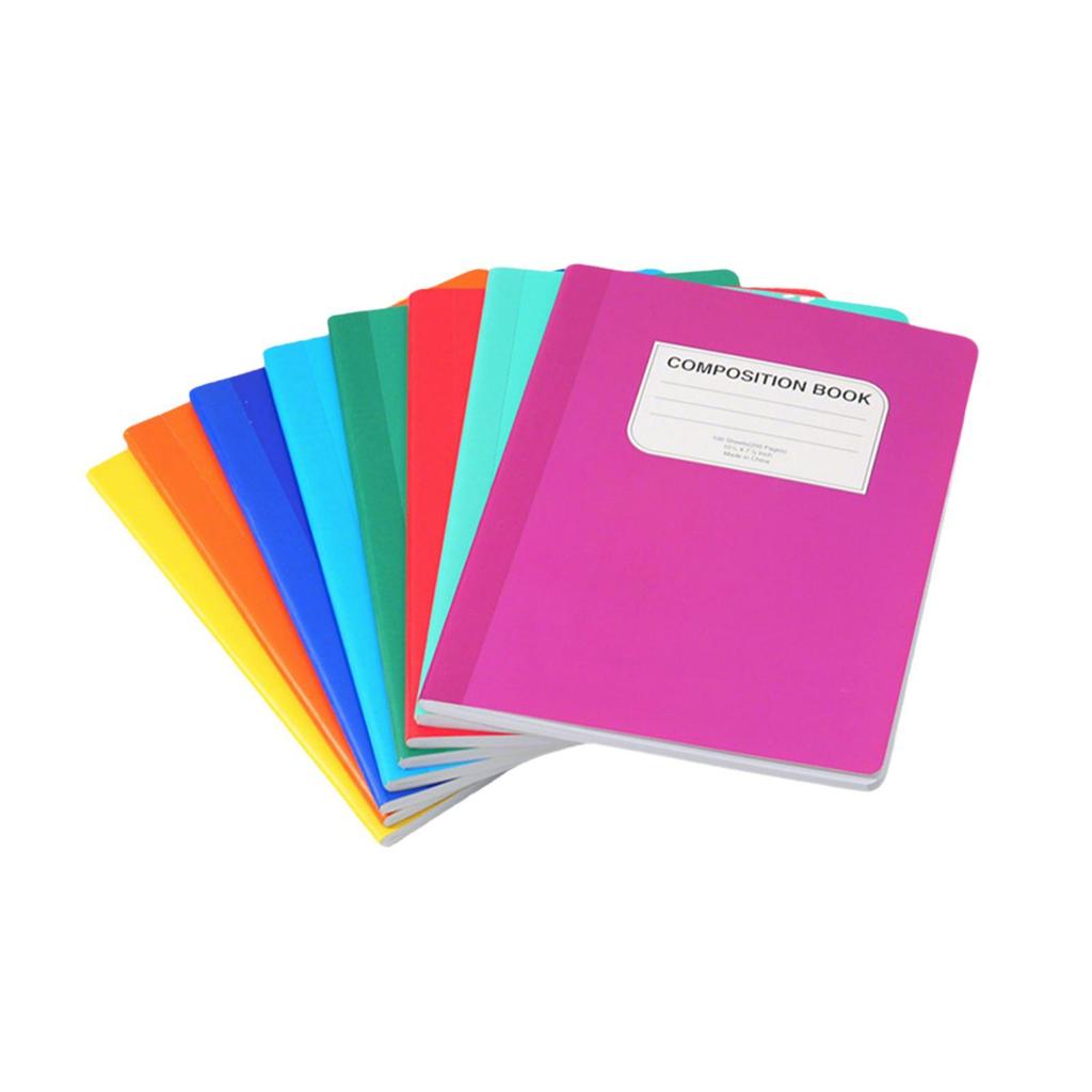 8x B5 Notebook Unique Ruled Lined Notepad for School Supplies Writing Office Solid Color