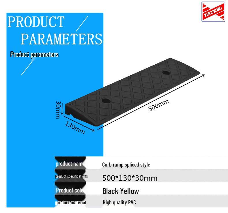 Portable Curb Ramp Triangle Pad for Cars