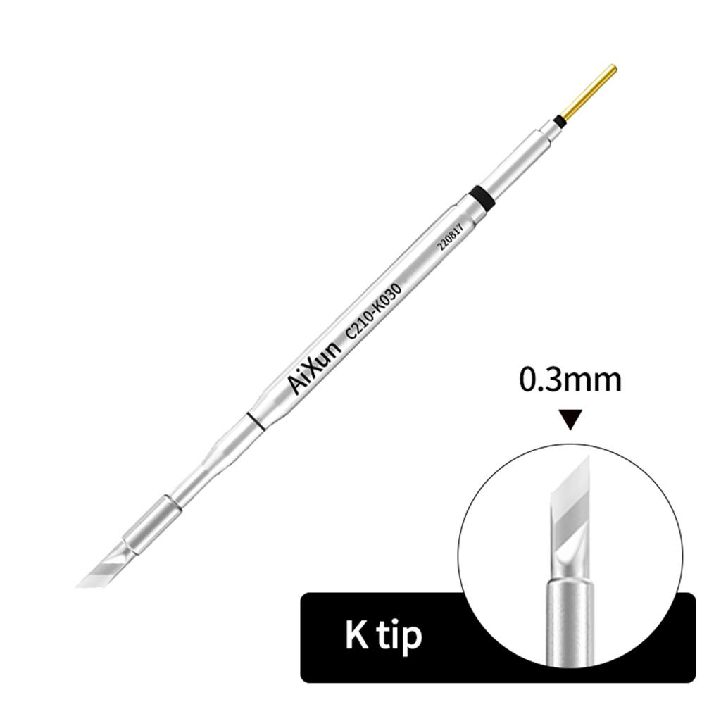 Precyzyjny Grot Lutowniczy Aixun C210-K030 Noż, Typ K 0,3Mm, 80,12Mm Długości