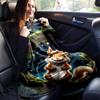 1pc Squirrel Printing Lightweight Flannel Blanket, Comfortable and Warm Blanket, for Camping Sofa Bed and Couch Office, in All Seasons