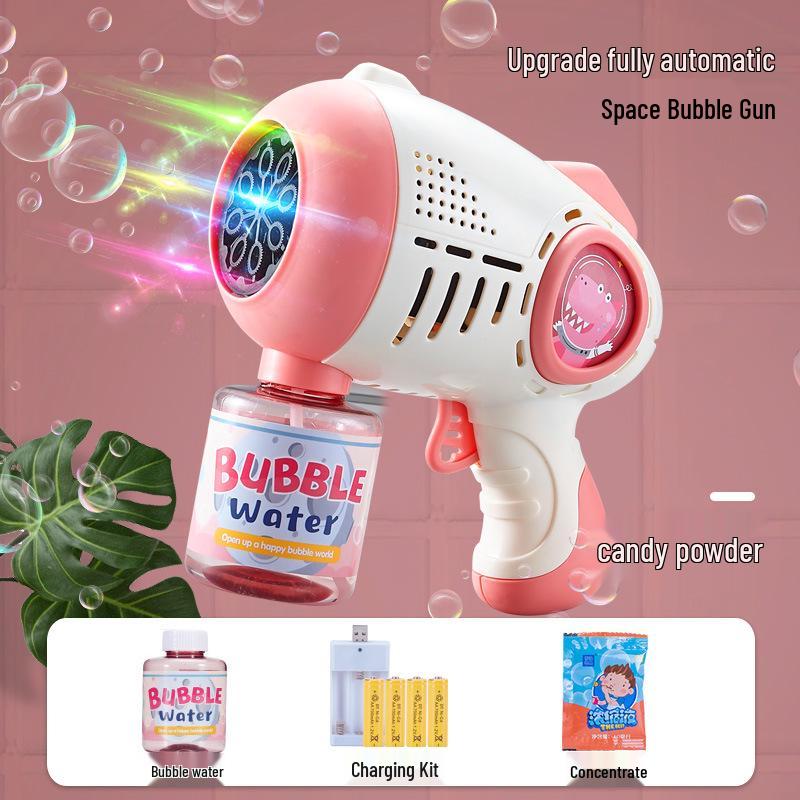 2025 New Model Handheld Electric Bubble Gun Toy for Girls
