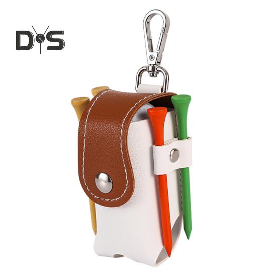 Miniaturowa torba golfowa na talię, przenośna, sztuczna skóra, uchwyt na piłki golfowe, pokrowiec na piłki, akcesoria golfowe dla golfistów, mężczyzn i kobiet