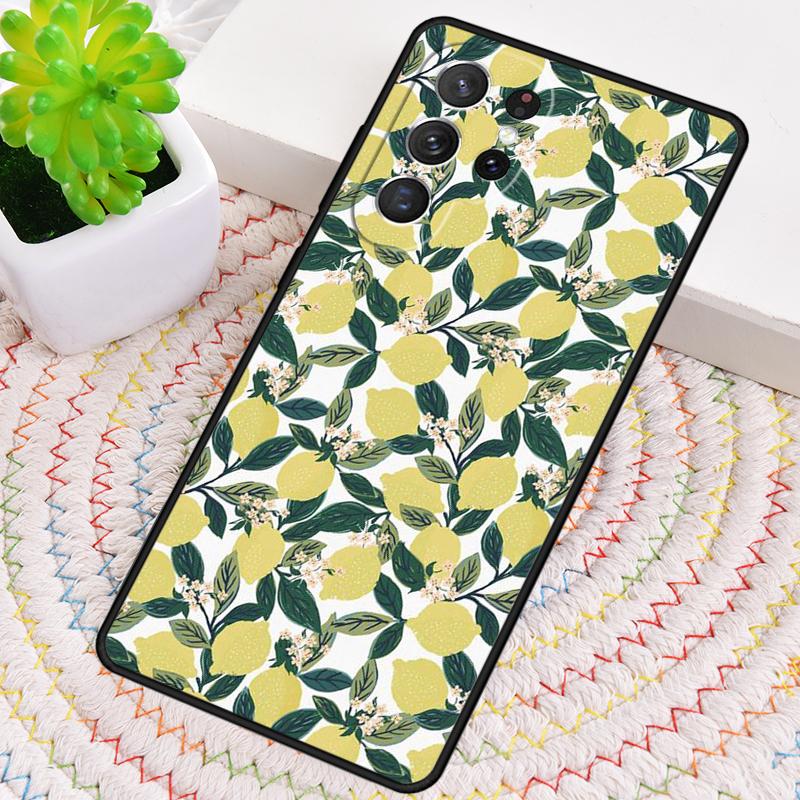 כיסוי טלפון קיץ טרופי פירות לימון TPU רך עבור Samsung Galaxy note 10 pro S26 S25 S24 S23 S22 Ultra Plus S21 FE S20