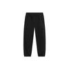 Li Ning Sports Lifestyle Series Fashion Solid Color Mid Waist Cuffed Fleece Knit Sports Pants Men Bottoms Black AKLTB21-4