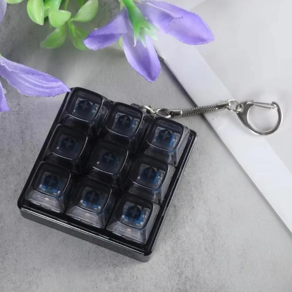 Relaxing DIY Keyboard Fidget Keychain Keys Button Keycap Finger Keyboard Caps Pass The Time Relief Stress Pinch Toy Adult