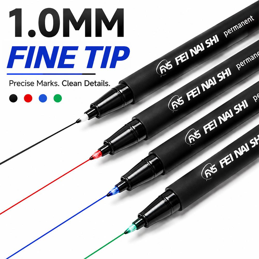 Waterproof 1.0mm Fine Tip Marker Pen for Colorful Quick-Drying Surface Labeling