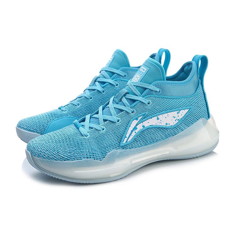New LINING YuShuai 13 Boom Basketball Shoes Men Mid Top Blue/White ABAQ013-6