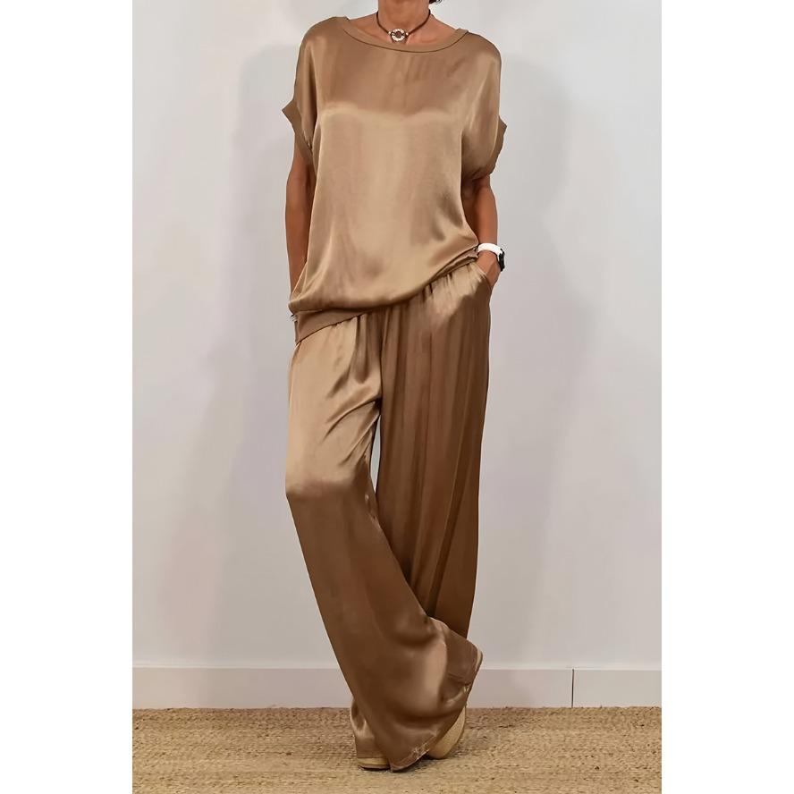 YYFS Damenmode Casual Sommer Frühling Einfarbig Druck Kurzarm O-Ausschnitt Hosen Hosen Anzüge