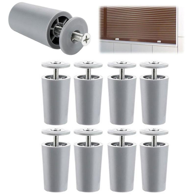 8 Pcs White Put Whiteout Blinds Stopper Shutter Repair Parts Scroll Wheel Plug Aluminum Alloy Plastic Roller Roman Accessories