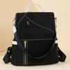 Color Block Women's Backpack Large Capacity Travel Bag PU Shoulder Bag