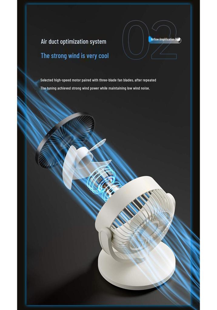 Silent Dual-Use USB Charging Fan for Efficient Air Circulation