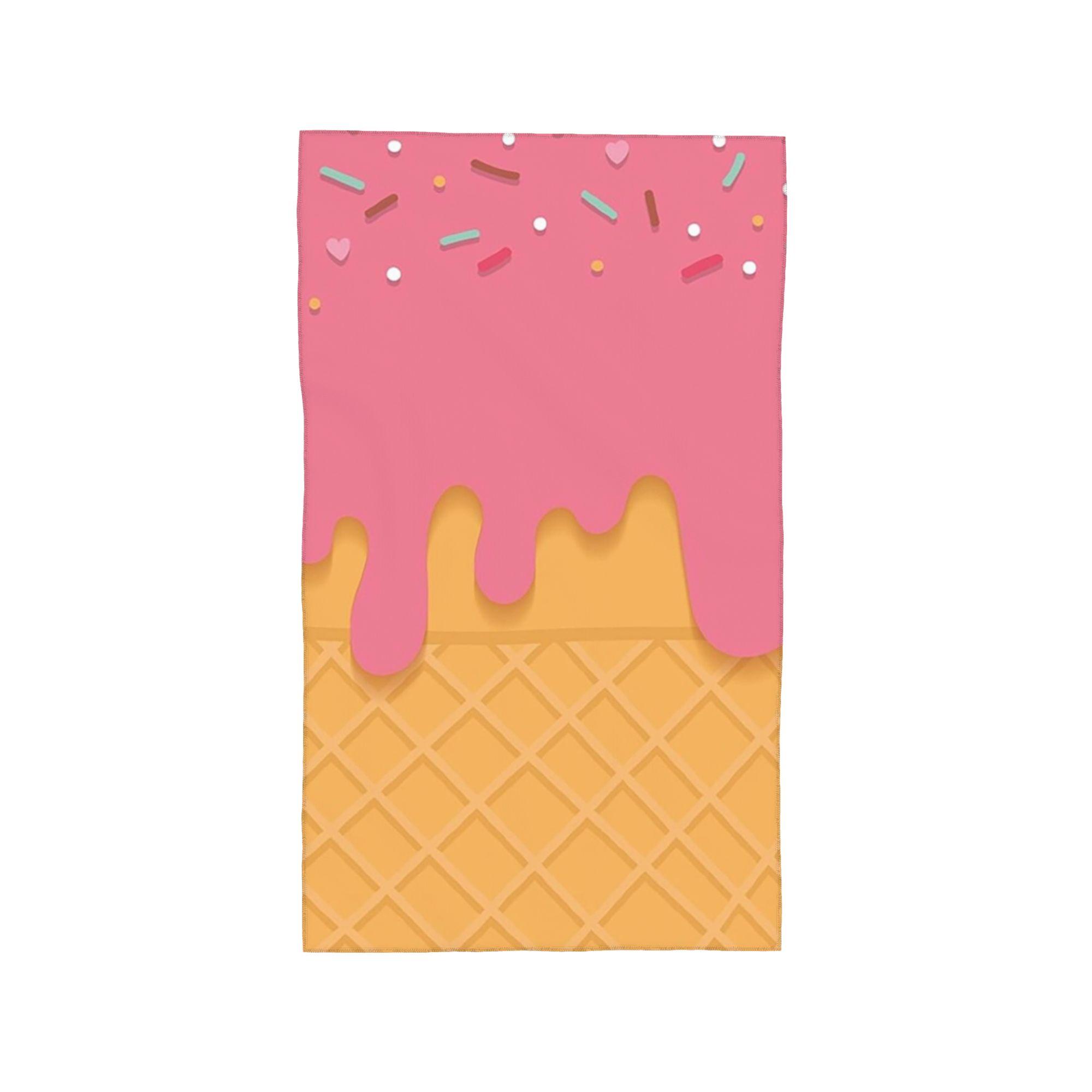 

pink ice cream Soft Face Towel Quick Dry Pool Bath Cotton Towels Absorbent Quick W30*H60(CM)