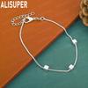 925 Sterling Silver Simple 3D Square Bracelet - Exquisite Gift Jewelry