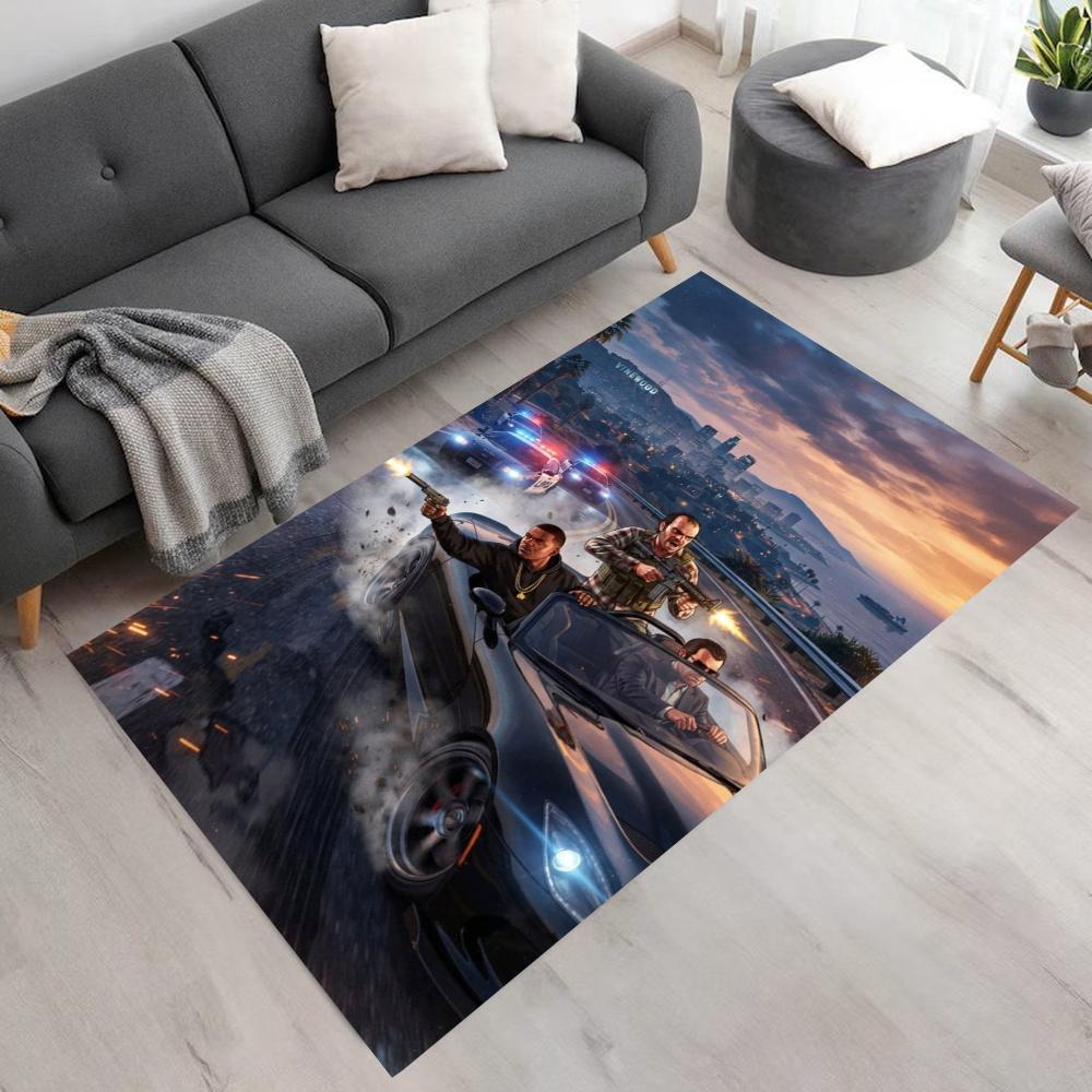 Gta Area Rug Design For Dormitory Living Rooms Balcony Outdoor Antislip Carpet Anime Office Decor Best For Christmas