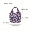 Large Capacity Fluffy Tote Bag - Soft, Stylish, and Spacious Shoulder Bag for Women - Fashi Flower Pattern,
