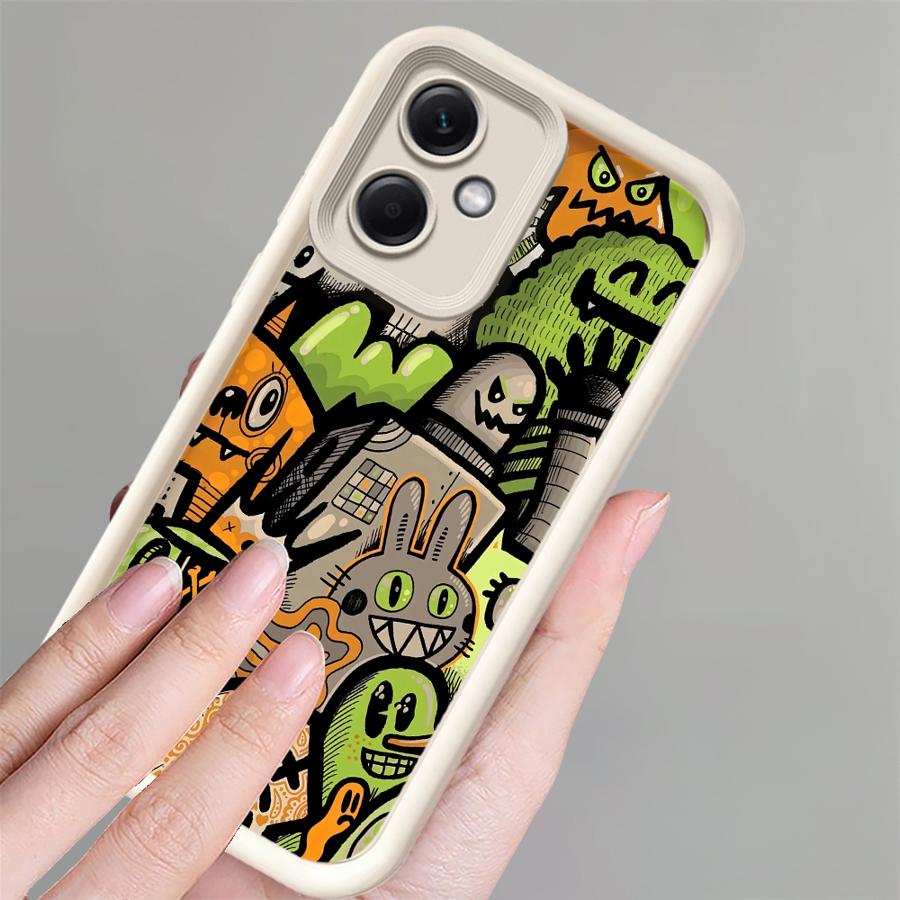 Phone Cover Case for Xiaomi Poco F8 C61 X3 NFC C51 X3 Pro C50 Green Graffiti Pattern
