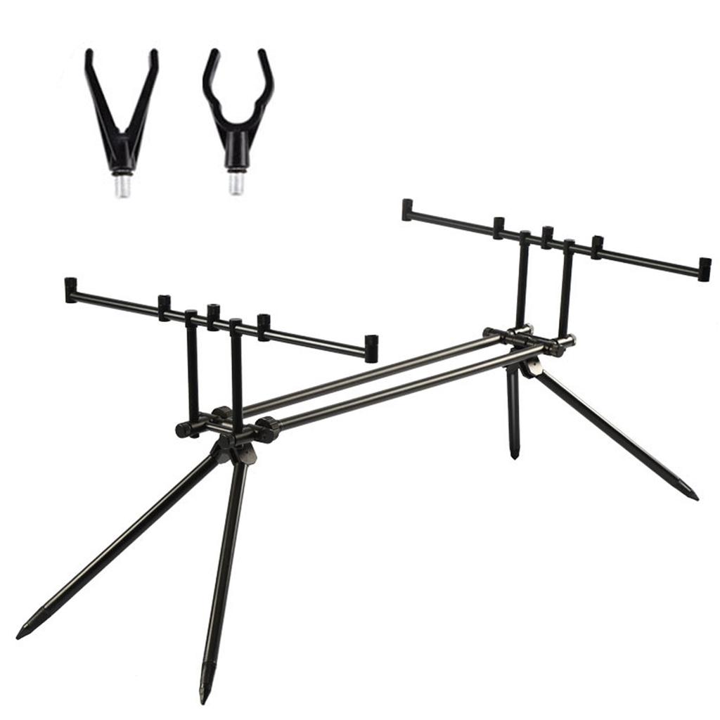 Retractable Fishing Rod Stand Detachable Metal Adjustable Casting Rods Holder