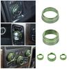 5pcs Headlight/Center Console Switch Knob Trim Ring for Dodge RAM 1500 2013-17
