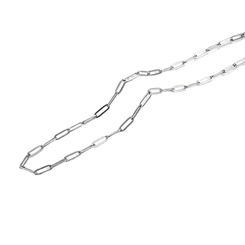 European American Style Minimalist Versatile Stainless Steel Paperclip Chain Necklace