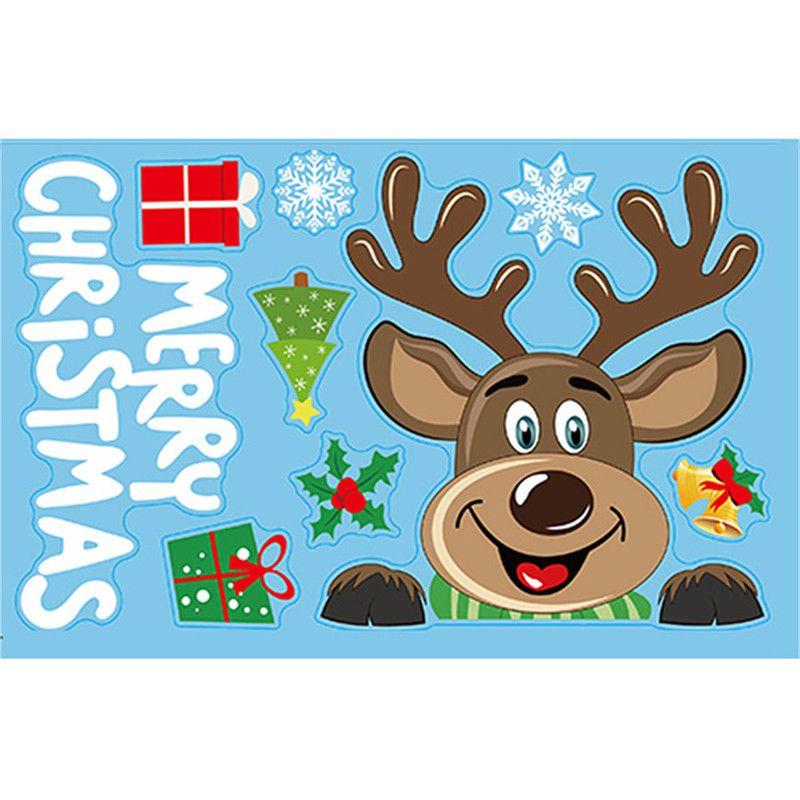 Window Christmas Merry Glass Stickers Decal New Year Kids Home Room Decoration
