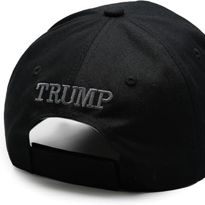 Donald 45-47 Never Surrender MAGA Hut Make America Great Again Slogan mit USA Flagge Verstellbare Passform Baseballkappe Schwarz