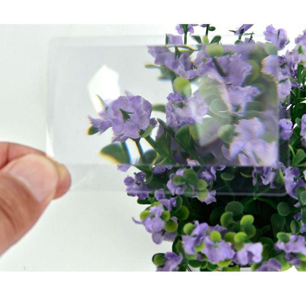 Transparent Made Of Plastics Credit Card Shape Fresnel Lens Magnifiers Loupe Magnifying Glass