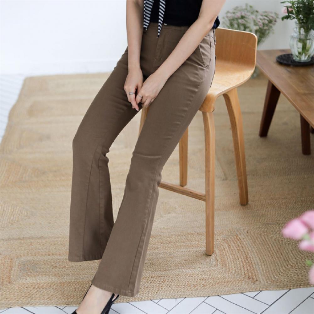 New Arrivals Open Run Women Big Size Slim Fit Bootcut Stretch Cotton Pants Fall