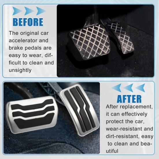 TWO Accelerator Pedal and Brake Pedal Cover Set  for Ford Escape 2001-