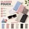 Stylish Polka Dot  Eyeglasses Pouch Water-resistant PU Leather Scratch-Resistant Soft Glasses Case Storage Bag for Women Daily