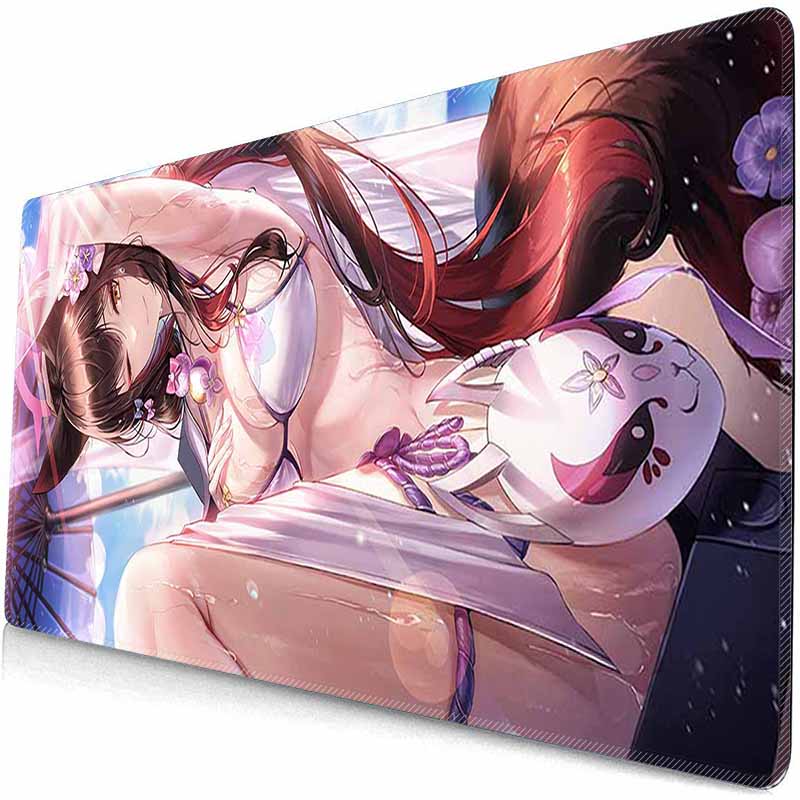Wakamo Kosaka Anime BA  Mouse Pad XXL Gaming Mousepad HD Gamer Accessories Large B-Archive MousePads PC Carpet With Backlit