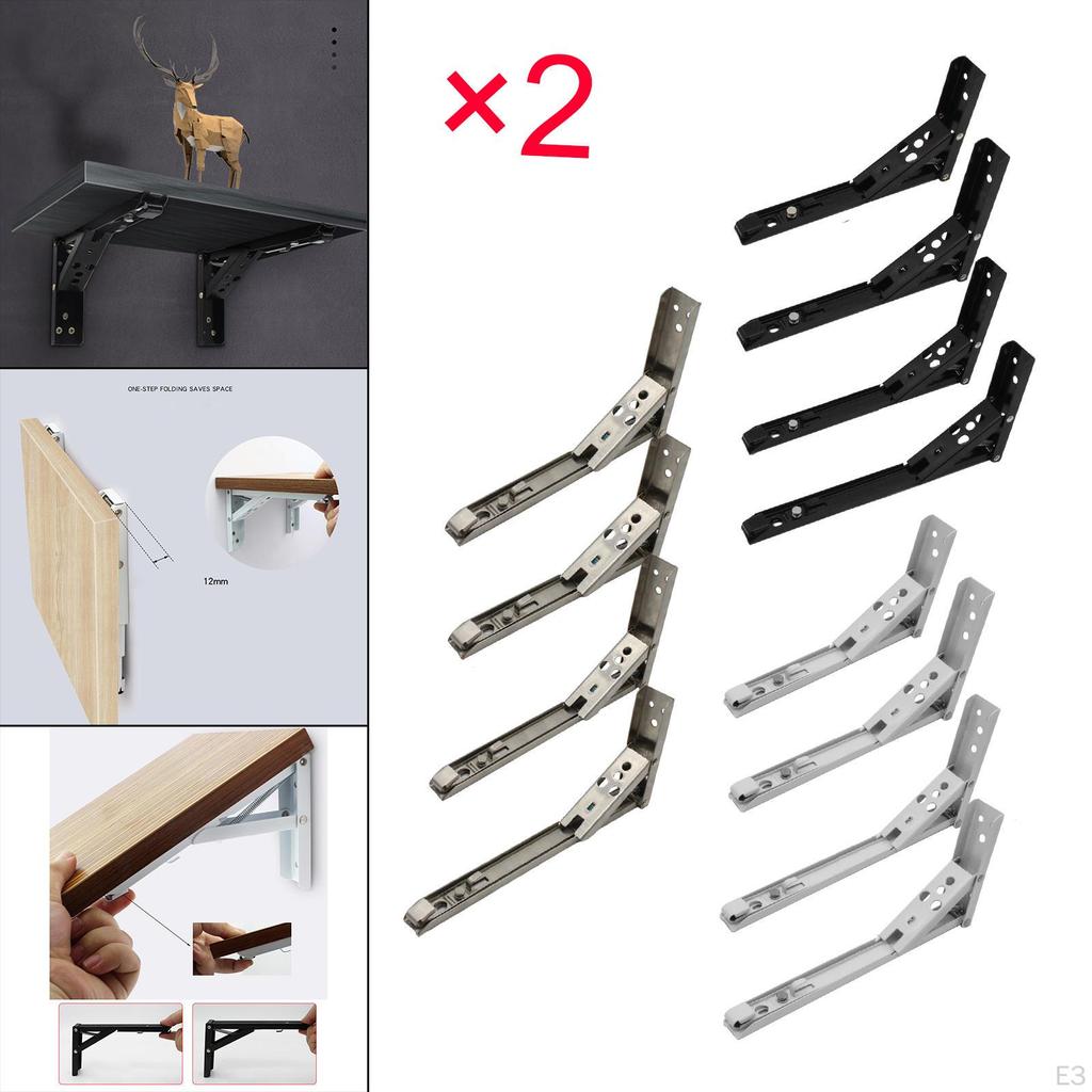 1 Pair Triangle Folding Angle Bracket Shelf for Storage Accessories