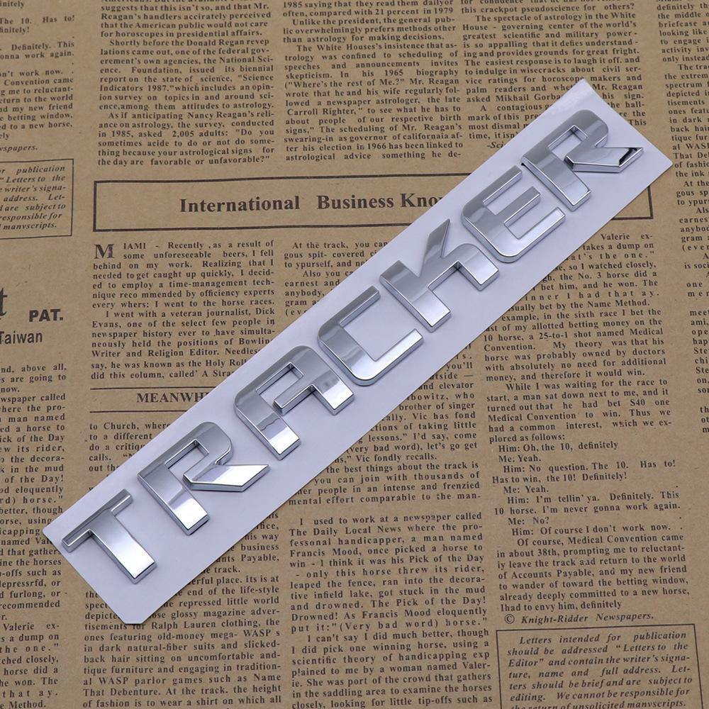AABJZ1 Chevrolet TRACKER ABS Car Rear Letter Logo Sticker Rear Bumper Tail Door Trunk Sticker Car Emblem sticker styling Accessories