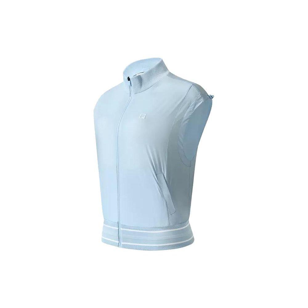 

FILA Golf Series Logo Embroidered Stand Collar Zipper Sleeveless Vest Women vest Sky-Blue A11W325704F-LB S