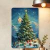 1pc Christmas Tree Metal Tin Sign 8x12 Vintage Holiday Wall Art, Festive Iron Plaque for Home Bedroom Dining Room Bar