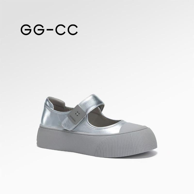 

Spring new fashion platform Mary Jane shoes silver ballet single shoes women 35