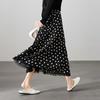 SOFSIL 2026 Spring Retro Polka Dot Lace-Trimmed A-Line Skirt