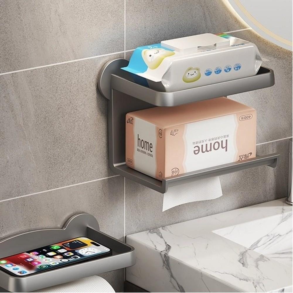 Bear Shape Toilet Paper Holder Stand Wall-Mounted Bathroom Storage Rack  Bathroom