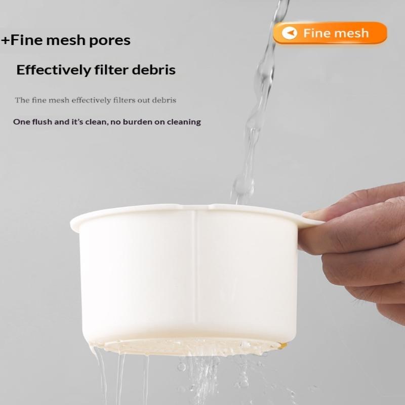 2 In1 Sink Drain Basket Faucet Hanging Filter Bag Adjustable Automatic Basket Sink Sponge Rack Kitchen Waste Collector