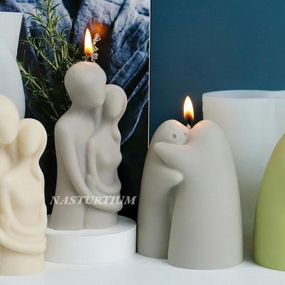 Cuddling Couples Silicone Candle Mold 3d Portrait Sculpture Aromatherapy Plaster Resin Soap Making Tools Home Decor Crafts Gifts