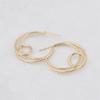 Moon Multi-layered Geometry C-Typed Gold Color Line Smooth Drop Earrings for Women Big Hyperbole Fashion Party Jewelry