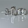 A+   Synthetic Moissanite 10.80 Ct Emerald Cut Earring Pair For Gifting
