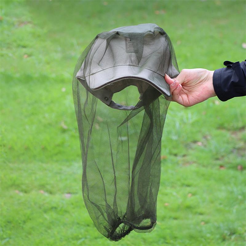 Fishing Anti Mosquito Insect Hat Fishing Hat Bug Mesh Head Net Face Protector Camping Sunshade Hats Outdoor Travel Camping