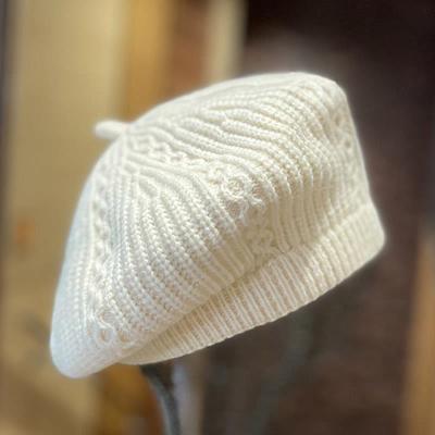 New Japanese Knitted Beret Women's Spring and Autumn Casual Korean Style Western Style Octagonal Cap Retro Painter's Belle Cap