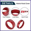 Media Volume Gear Shift Switch Knob Cover Ring for Ford Mach-E 21-24 Red 2Pcs