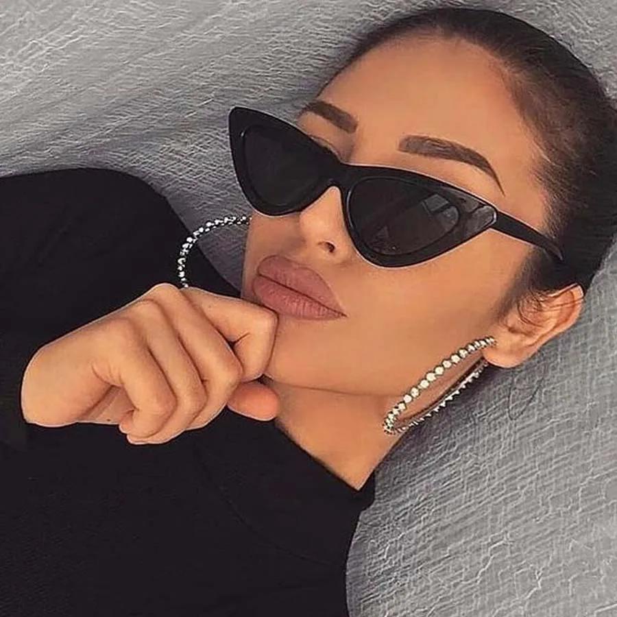 Fashion Sunglasses Women Men Cat Eye Mirror Small Brand Designer Black Sun Glasses Trendy Eyewear Unisex Sexy Classic