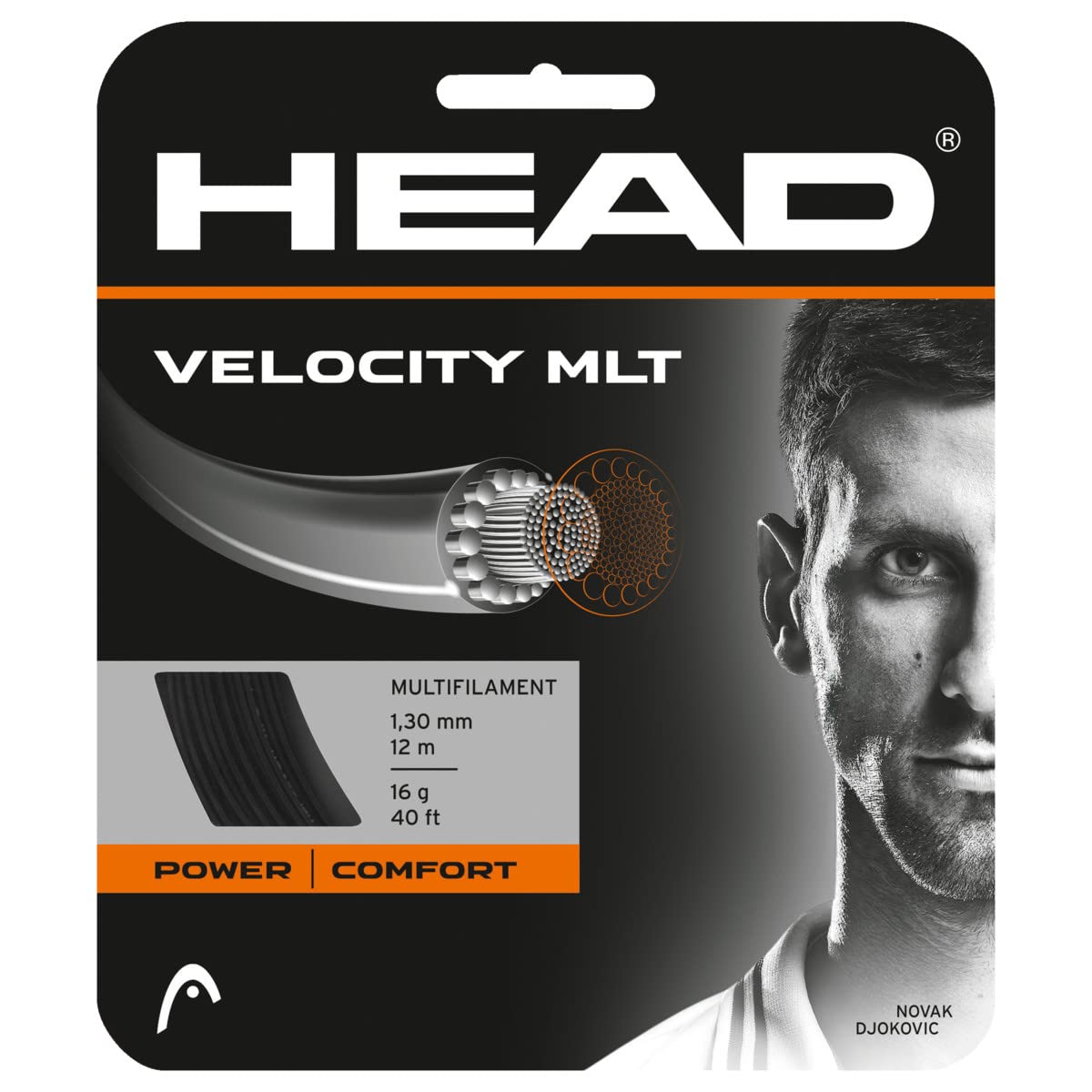 HEAD VELOCITY MLT 12m 281404 tennis string black