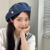 Women Retro Denim Berets Hat JK Korean Solid Color Newsboy Beret For Lady Girl Outdoor Sunshade Octagonal Painter Artist Hats