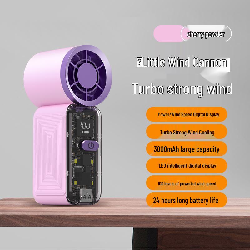 Rechargeable Portable Handheld Pocket Fan with High-Speed Wind Power