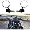 Motorcycle Side Mirrors Round 7/8" Handle Bar End Compatible With Street Bike Cafe Racer Sports Bikes Chopper Cruiser Sport FZ8 FZ-07 09