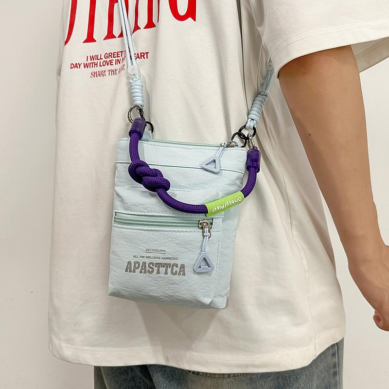 Lightweight Mobile Phone Bag Contrast Shoulder Bag Travel Crossbody Bag